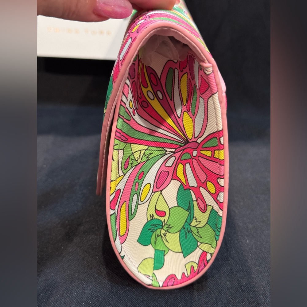 Trina Turk Vibrant Floral Clutch - Pink and Green NWT - Picture 4 of 12